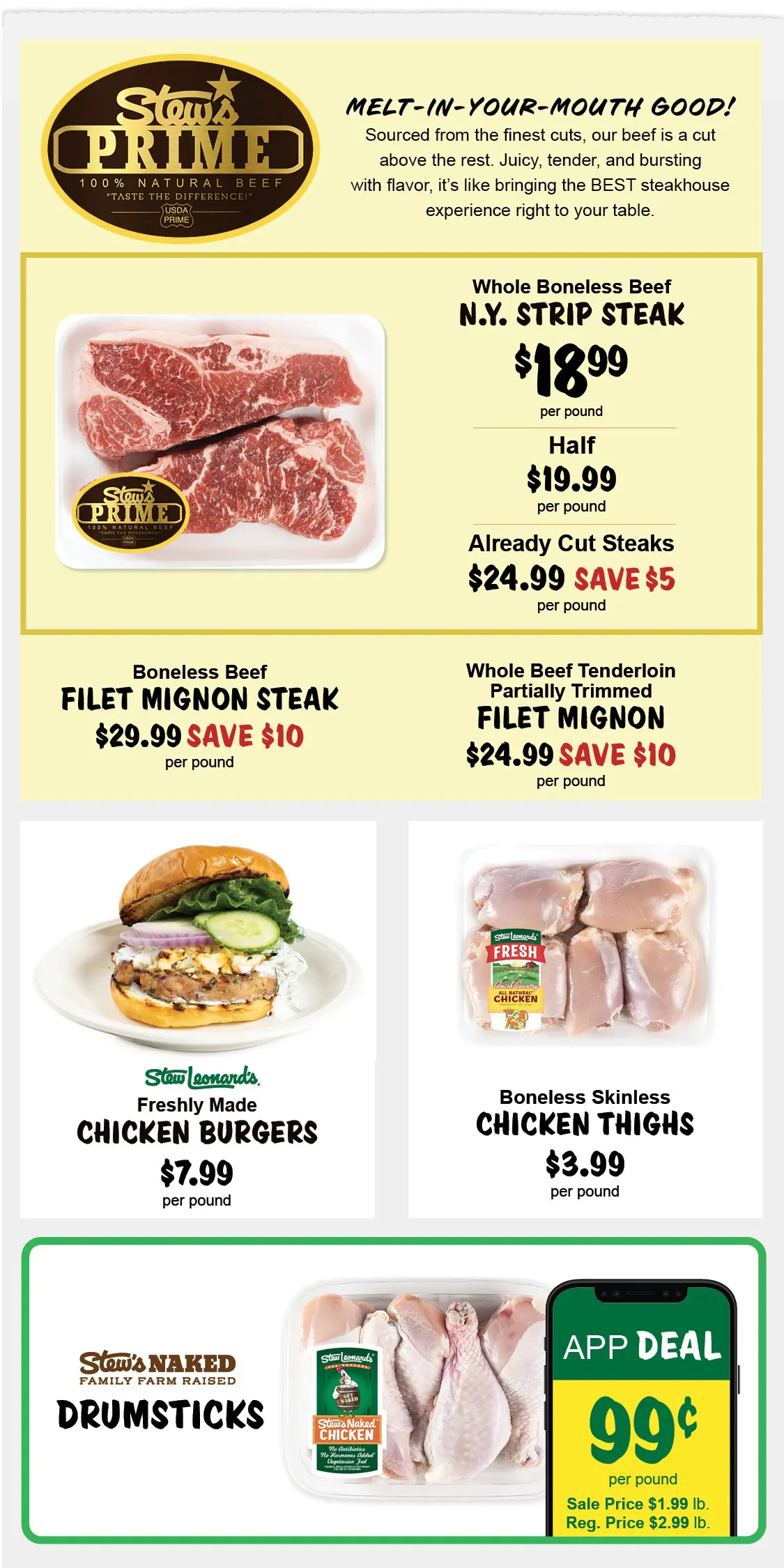 Stew Leonard's Weekly Specials - April 22, 2026