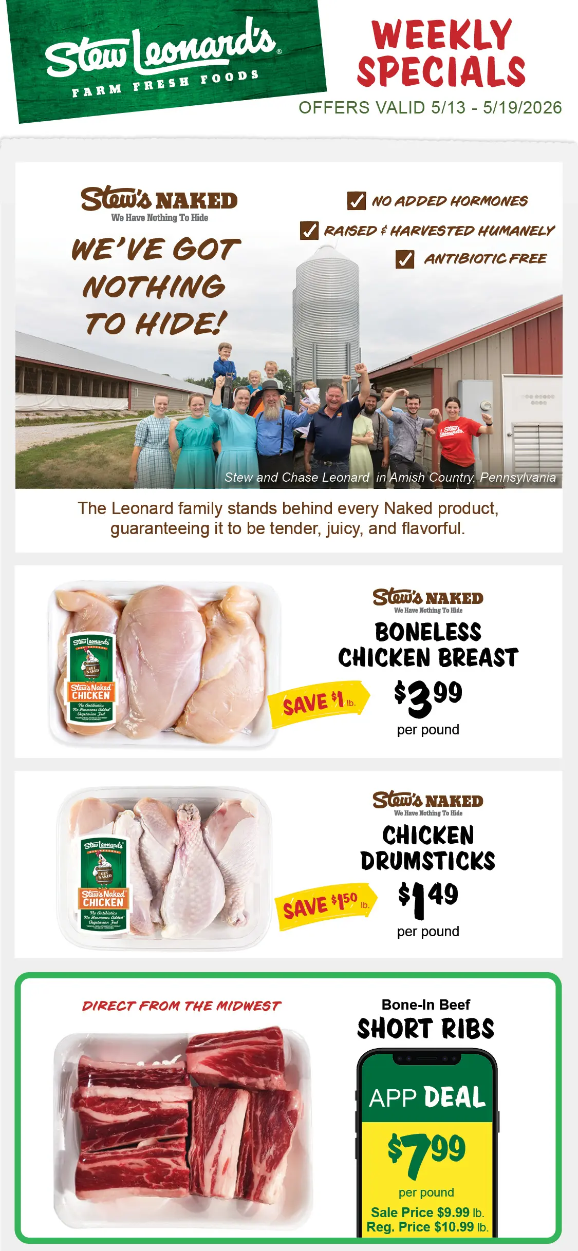Stew Leonard's Weekly Specials - May 13, 2026