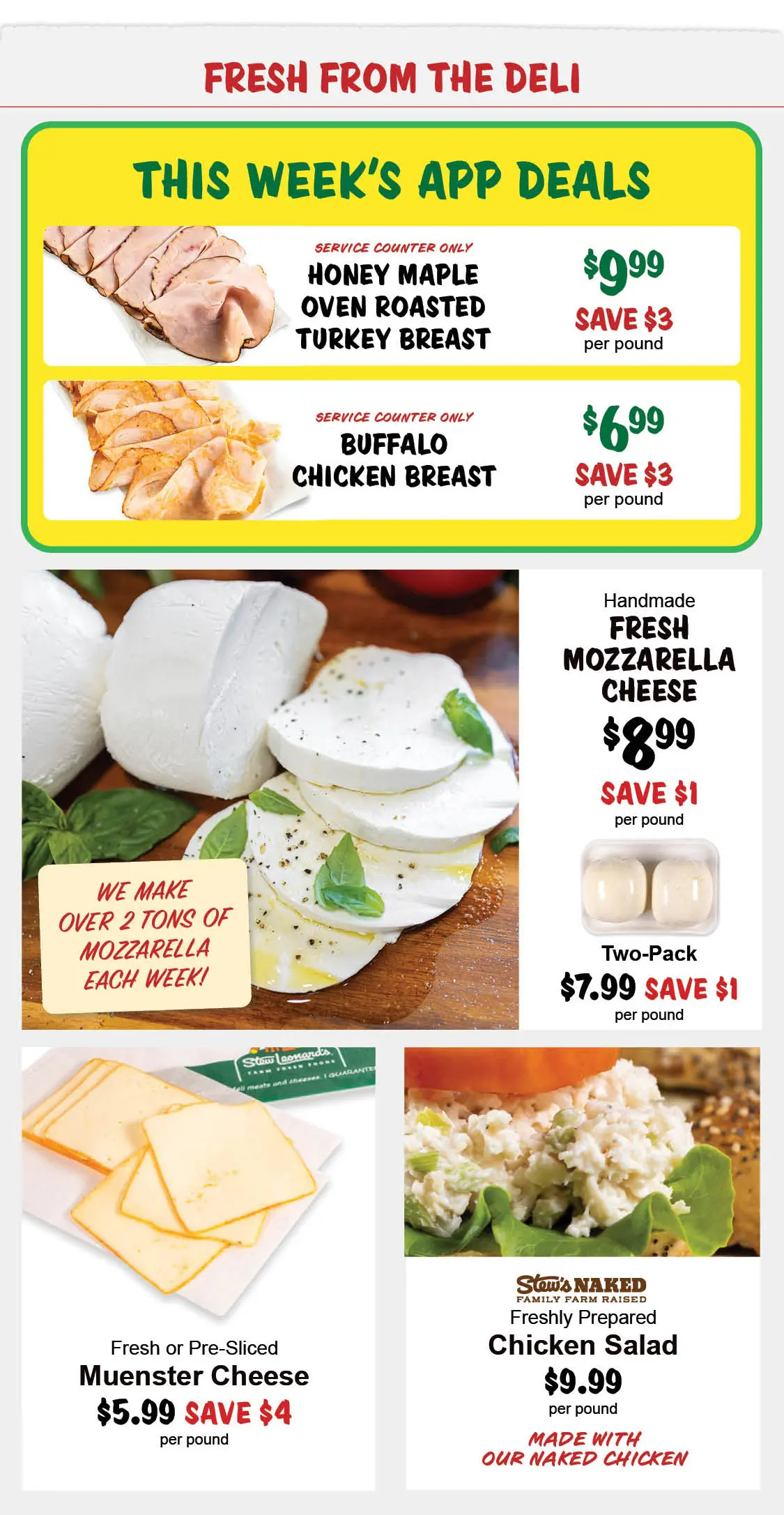 Stew Leonard's Weekly Specials - July 15, 2026