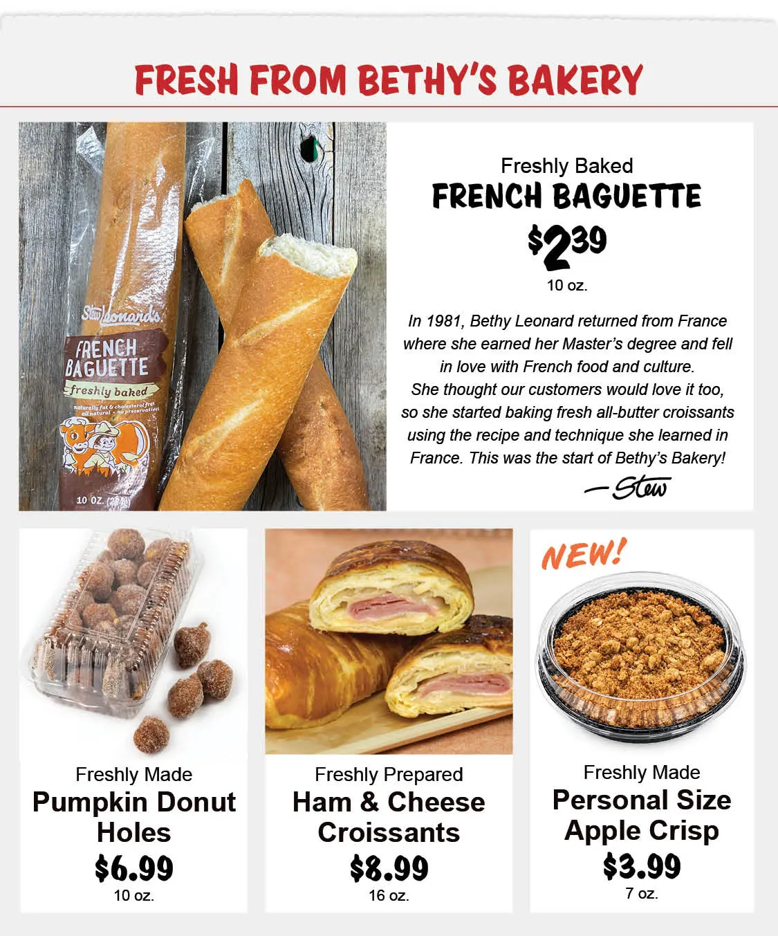 Stew Leonard's Weekly Specials - September 30, 2026