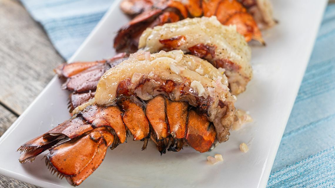 Grilled Lobster Tails with Garlic Butter