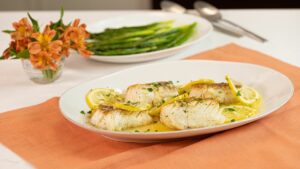 Pan-Seared Cod with Lemon Butter Sauce