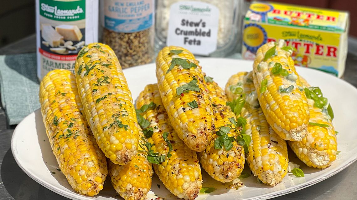Grilled Corn With  Jalapeño-Feta Butter