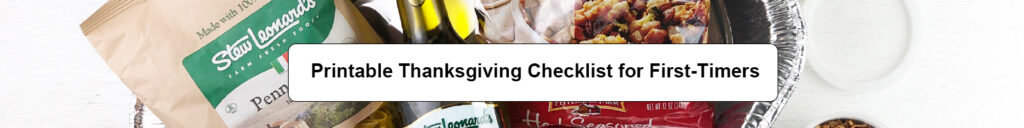 Printable Thanksgiving Checklist for First Timers