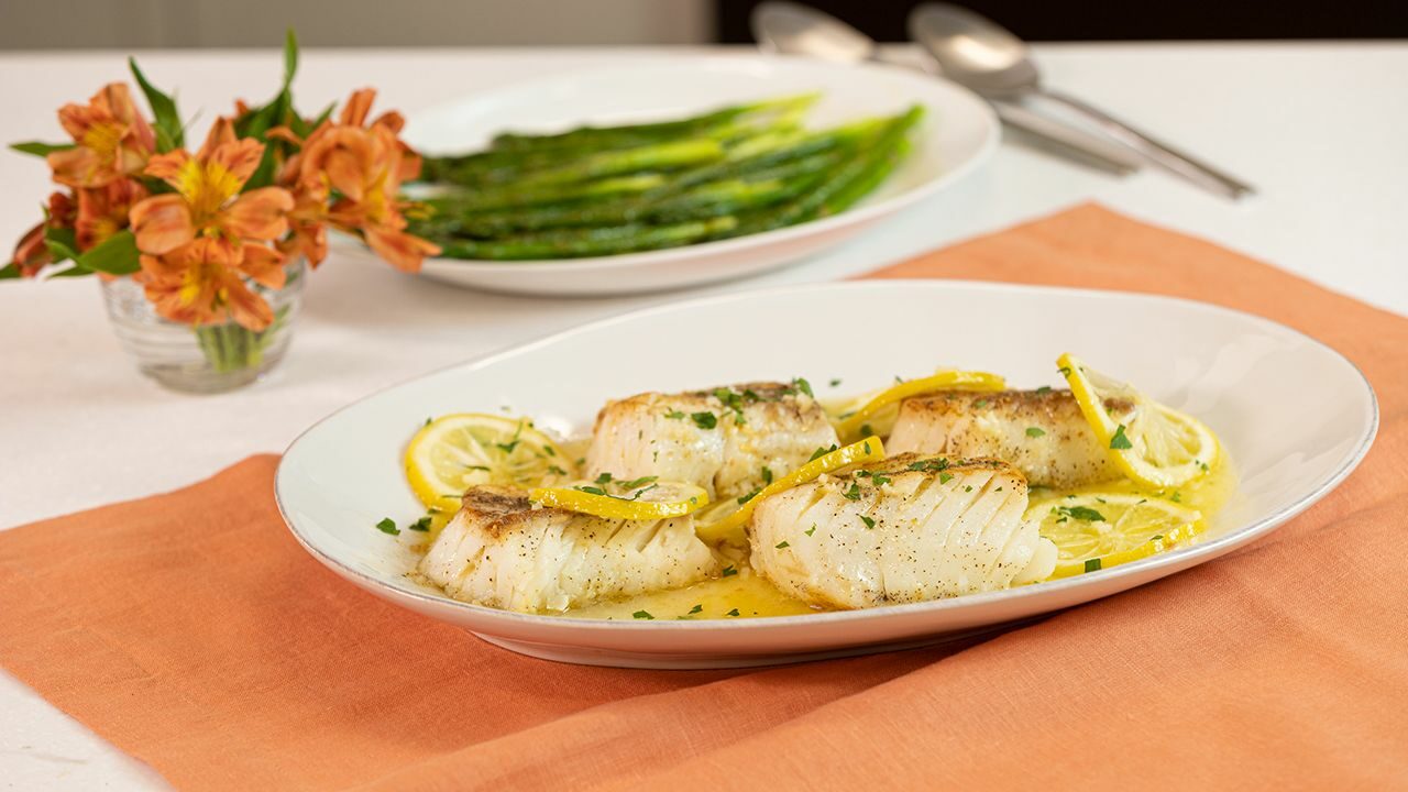 Pan Seared Cod with Lemon Butter - Lemon Blossoms