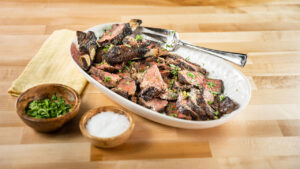 Marinated and Grilled Beef Short Ribs with Cilantro and Lemon