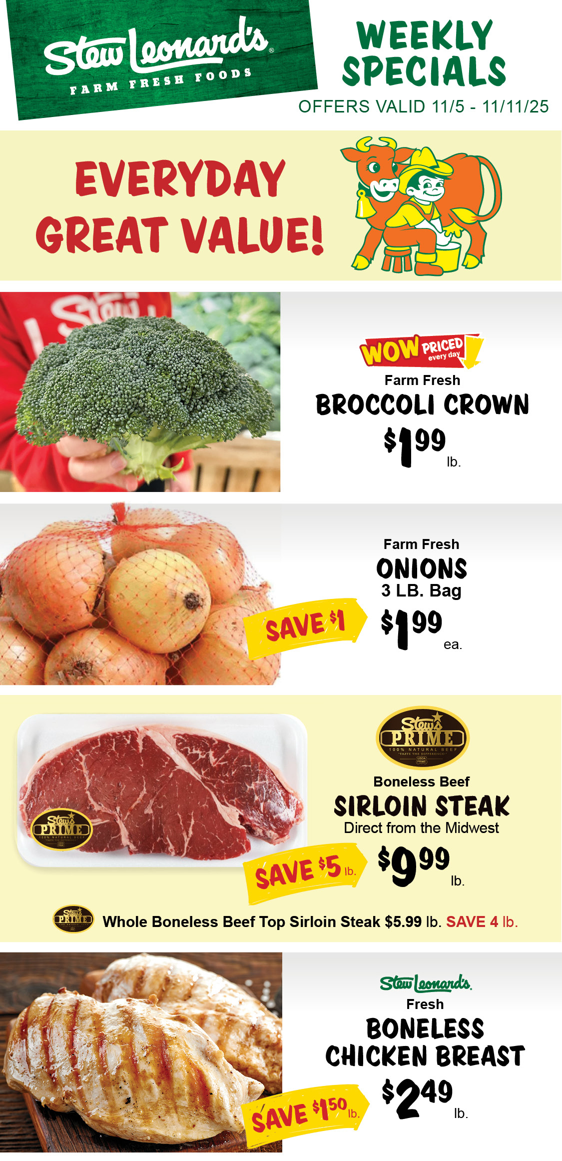 Stew Leonard's Weekly Specials - 11052025