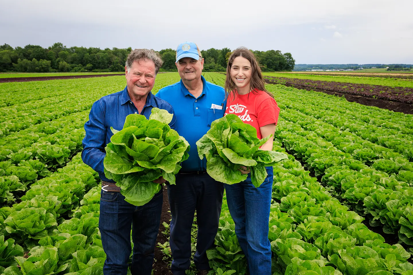 Stew Jr. at the lettuce farm.